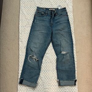 Women's Blue Distressed Jeans